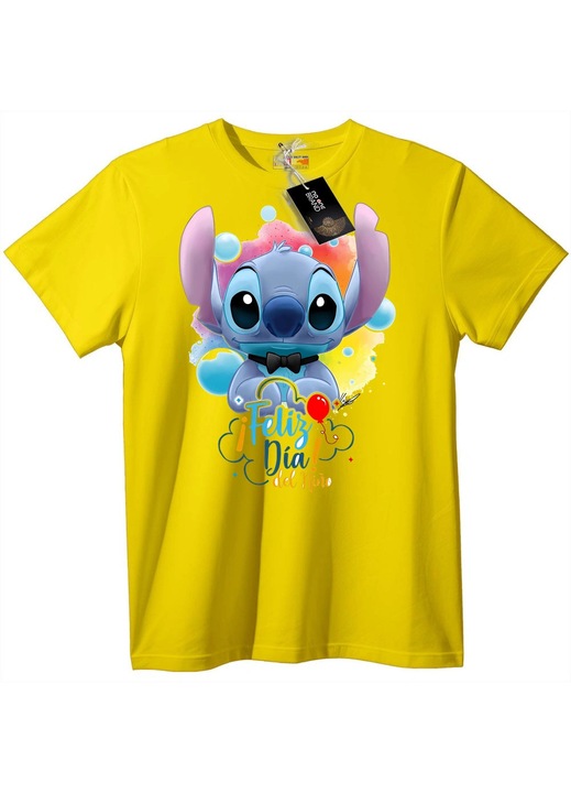 Tricou Stitch Petrecere pentru copii, Galben