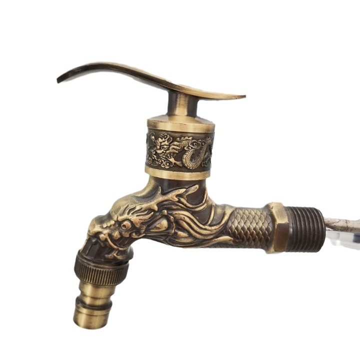 Baterie sanitara, robinet vintage dragon, bronz antichizat, instalare simpla, dimensiuni 10x15cm