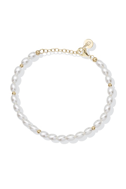 Liu Jo, Bratara de glezna din otel inoxidabil, Alb, Auriu