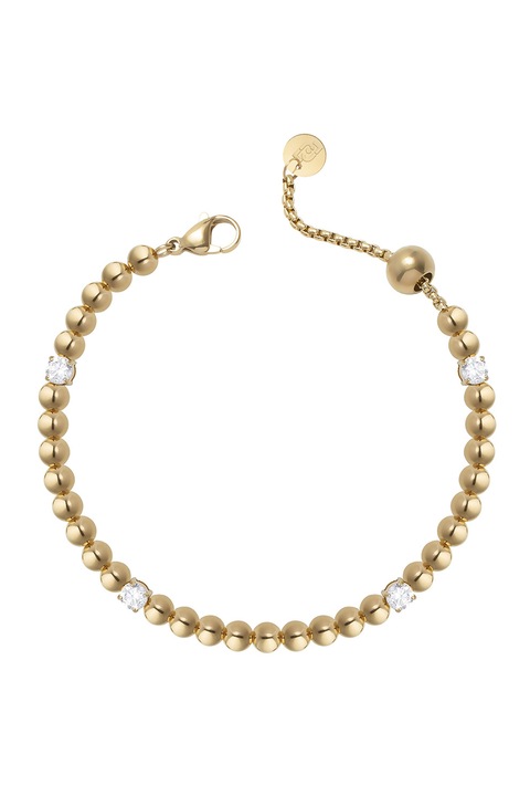 Liu Jo, Bratara de otel inoxidabil cu cristale, Auriu, Argintiu