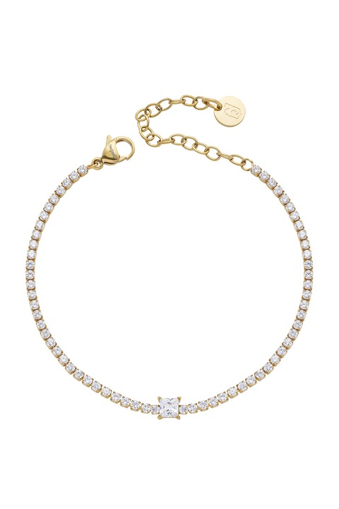 Liu Jo, Bratara din otel inoxidabil cu cristale, Auriu, Argintiu