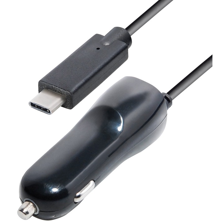 Alimentator auto DC/DC de la 12V/24V la 5V 2, 1A USB 3.1 tip C 1, 4m