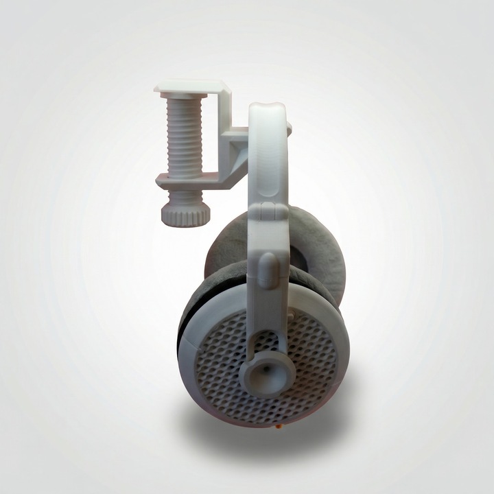 Asztali bilincs kampóval, fehér, PLA műanyag, 9 cm