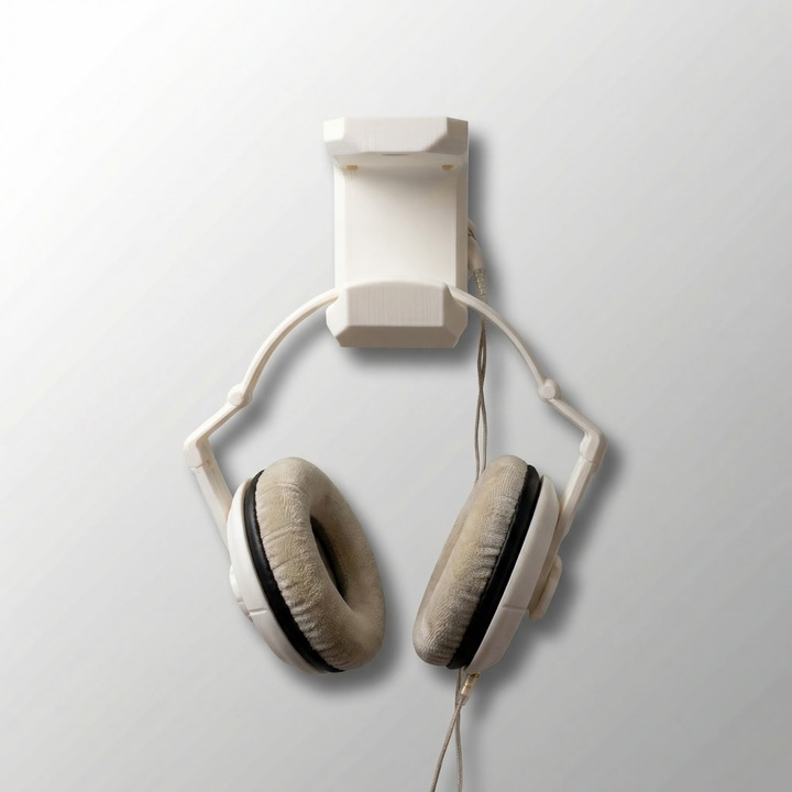 Armonie Fülhallgató Tartó Asztal Alá, Fehér, PLA Műanyag, 12 cm