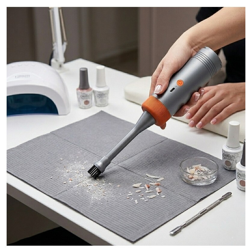 Mini aspirator cu acumulator, 150 ml rezervor, 78 W putere, 450 g greutate, 15 min. autonomie