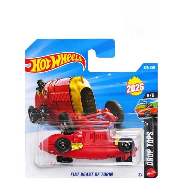 Masinuta Metalica Hot Wheels Fiat Beast Of Turin Rosu 2026 1:64