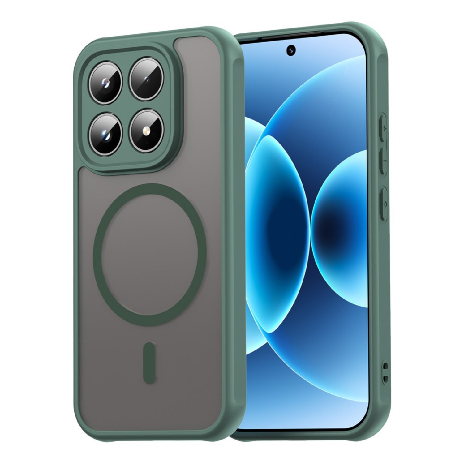 Husa telefon Comari Pulse pentru Xiaomi 17, anti-soc, bumpere ranforsate, Verde, TPU