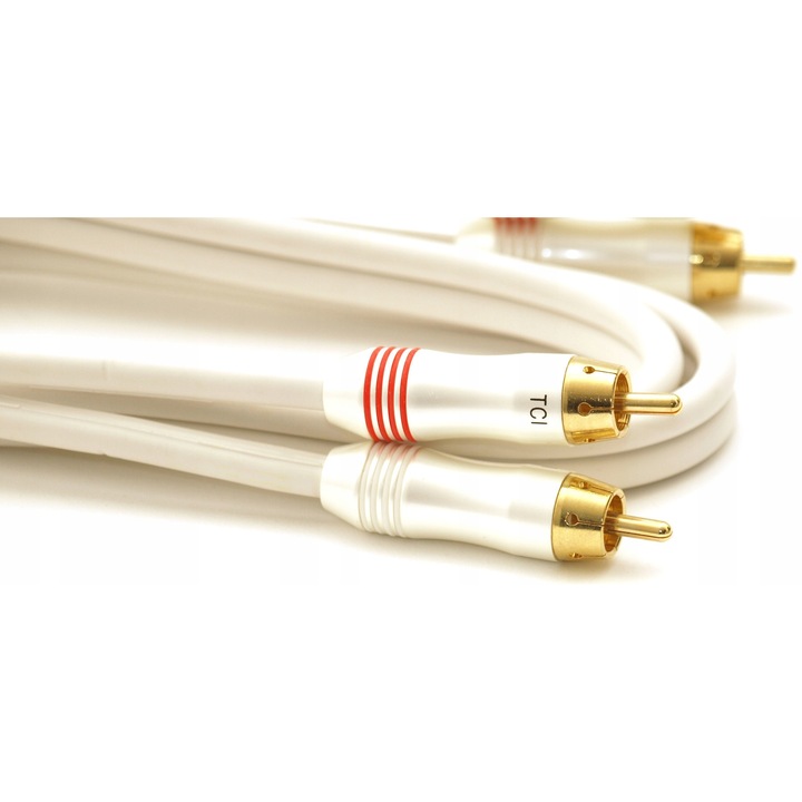 Cablu analogic TCI Habu 1m 2x RCA (cinch) - 2x RCA (cinch), aurit, premium OFC