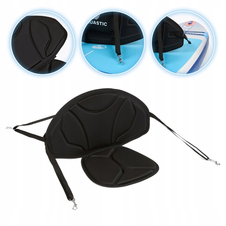Scaun caiac pentru placa SUP AQUASTIC AQS-B4I185-BK cu geanta negru OS