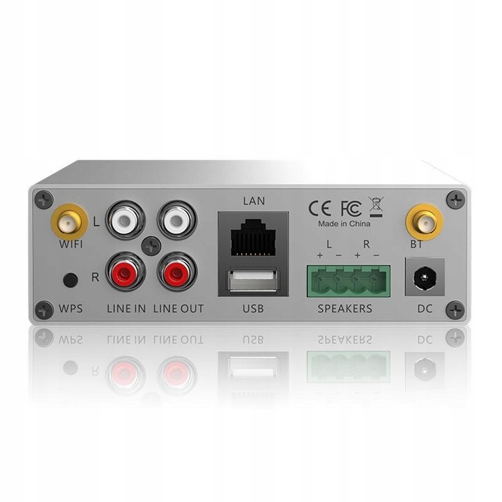 Odtvarator audio retea cu amplificator Arylic A50, 2x50W, Wi-Fi, Bluetooth, 115x108x40mm, set complet