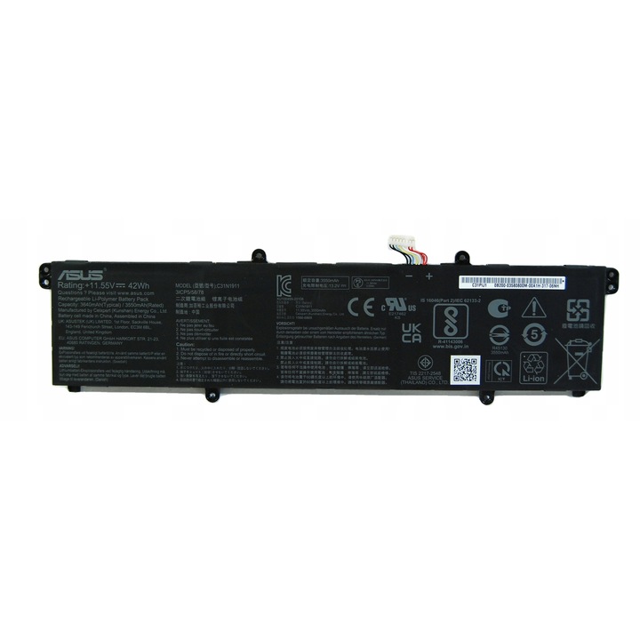 Laptop akkumulátor ASUS C31N1911 3500mAh 42Wh 11,55V