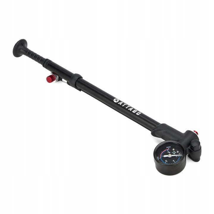 Помпа за амортисьори ATTABO SP.1 300 PSI, черна, OS, манометър, вентили Presta