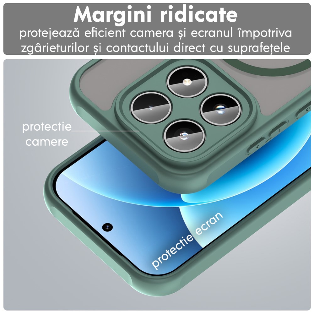 Husa pentru Xiaomi 17 Daden® HaloFrost, MagSafe, Antisoc, Calitate Premium, Verde