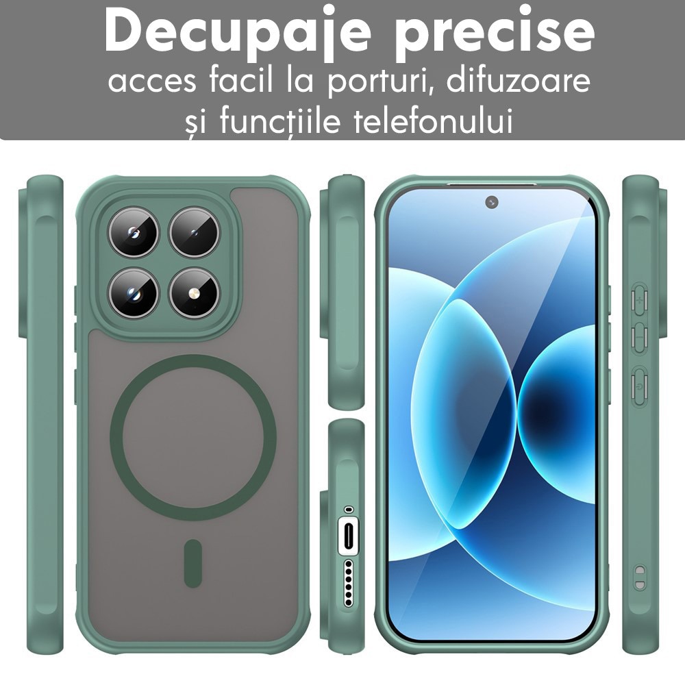 Husa pentru Xiaomi 17 Daden® HaloFrost, MagSafe, Antisoc, Calitate Premium, Verde