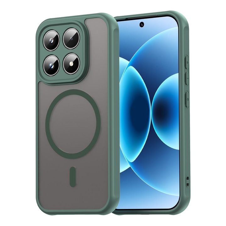 Husa pentru Xiaomi 17 Daden® HaloFrost, MagSafe, Antisoc, Calitate Premium, Verde