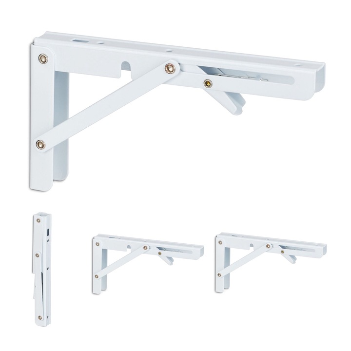 Northio, 4 db összecsukható polctartó készlet, acél, összecsukható, többszínű