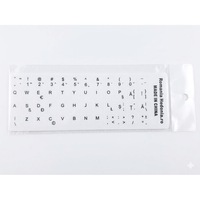 Sticker tastatură alb, set cu diacritice românești pentru laptop, compatibilitate universala