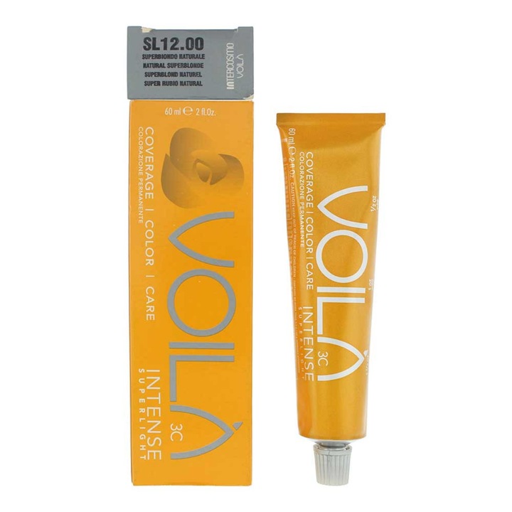 Vopsea de păr Intercosmo Voila 3C Superlight, blond natural, 60 ml