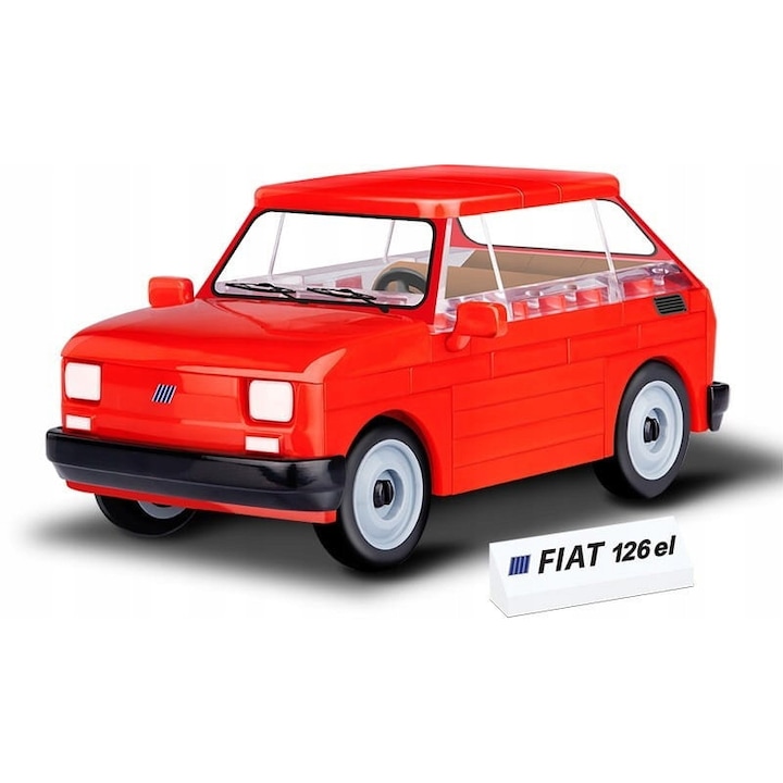 Set de constructie Cobi Fiat 126p, 1:35, cu roti mobile