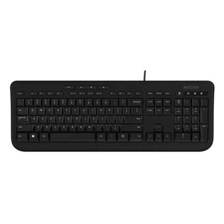 Tastatură cablată InCase QWERTY neagră