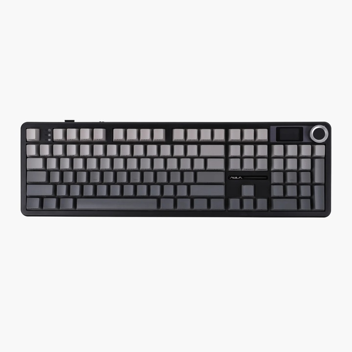 Tastatură mecanică AULA F108 PRO, Neagră, 104 taste, iluminare RGB, dimensiuni 445x142x43mm