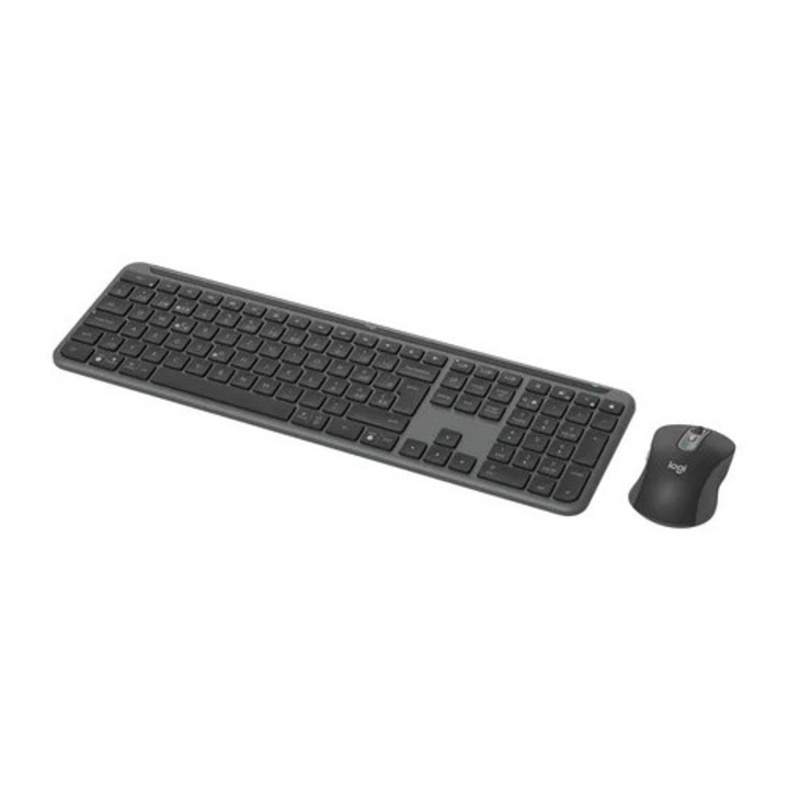 Kit tastatură și mouse Logitech SLIM COMBO MK950, design subțire, wireless, negru