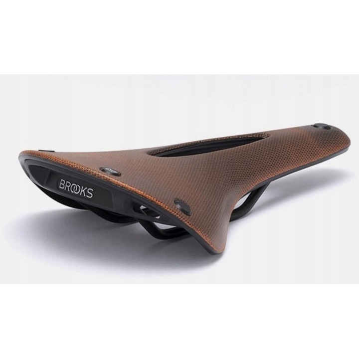Седалка Brooks C17 CARVED, 283x164x52mm, оранжева, 446g
