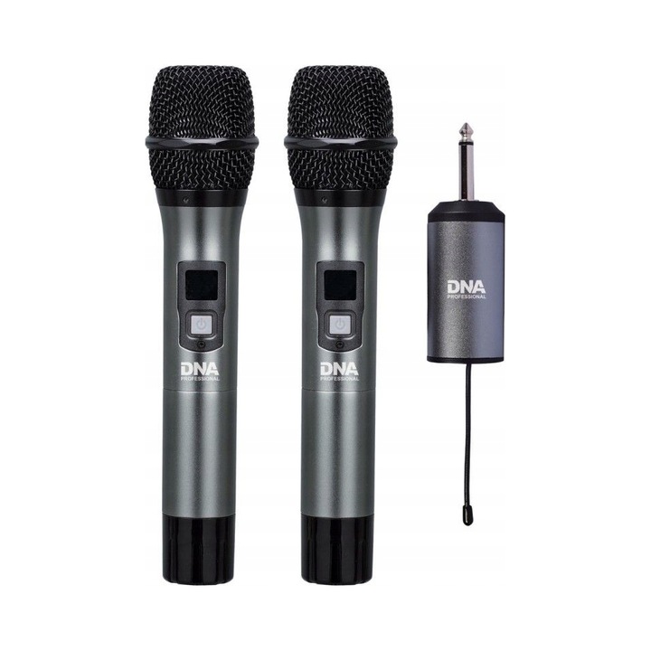 Комплект безжични микрофони DNA FU DUAL VOCAL, 2 динамични микрофона, кардиоидна характеристика, 518-542 MHz