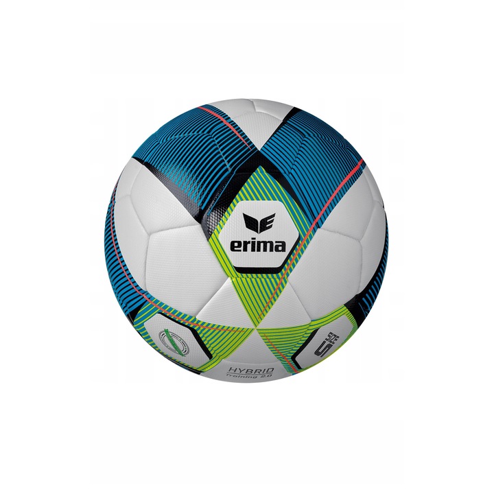 Erima Hybrid Training 2.0 futball labda, 3D, vízálló, kék, 5-ös méret