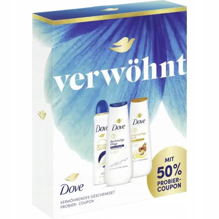 Geluri de dus, Dove, set 2x225ml + deodorant spray 150ml