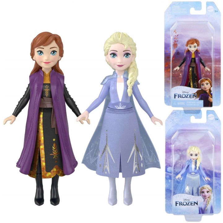 Set papusi Frozen, Anna si Elsa, 9cm, multicolor