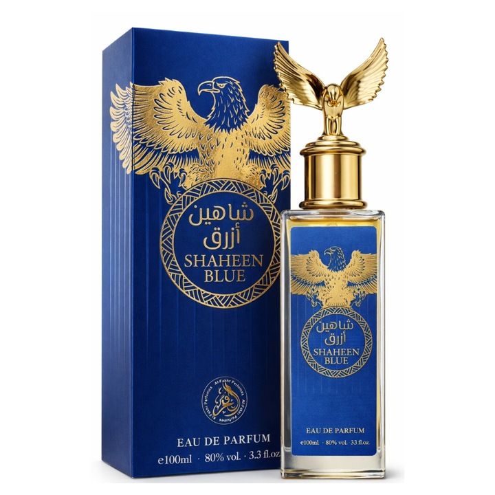 Al Fakhr Perfumes Shaheen Blue férfi parfüm, 100 ml, friss-aromás-fás