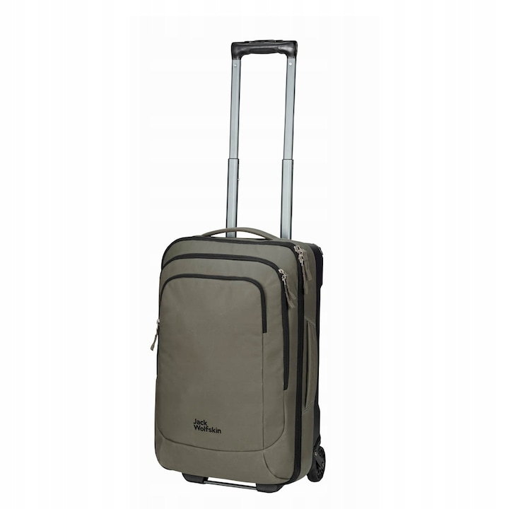 Пътна чанта Jack Wolfskin Traveltopia Wheeler 40L, dusty olive, размери 53x34x27cm, капацитет 40L
