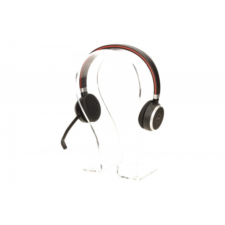 Casti Wireless Jabra Evolve 65 UC Stereo, Bluetooth, reducere zgomot, piele sintetica