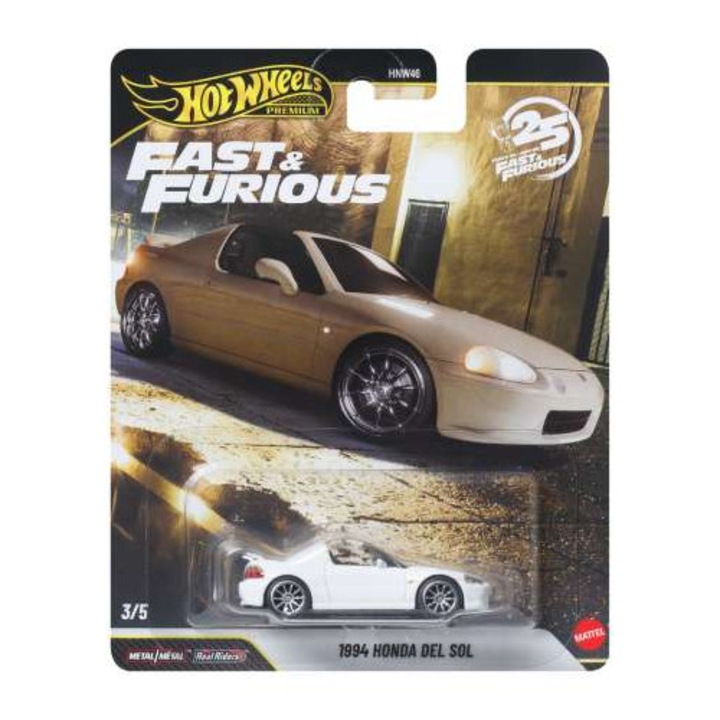 Macheta auto Honda del Sol (F1) Alb Fast & The Furious 1:64 Hotwheels