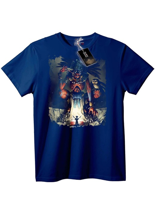 Tricou Zeul Aztec, Bleumarin