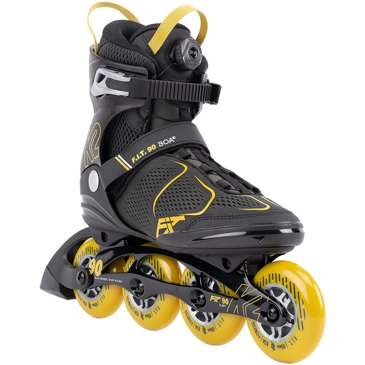 K2 F.I.T. 90 Boa férfi görkorcsolya, 4 kerék, 90mm, fekete, 47 EU