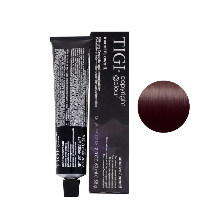 Vopsea de păr Tigi, Colour Creative, 4/2 Maro Violet, 60 ml