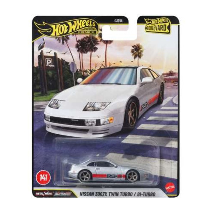 Macheta auto Nissan 300ZX Twin Turbo Argintiu 1:64 Hot Wheels