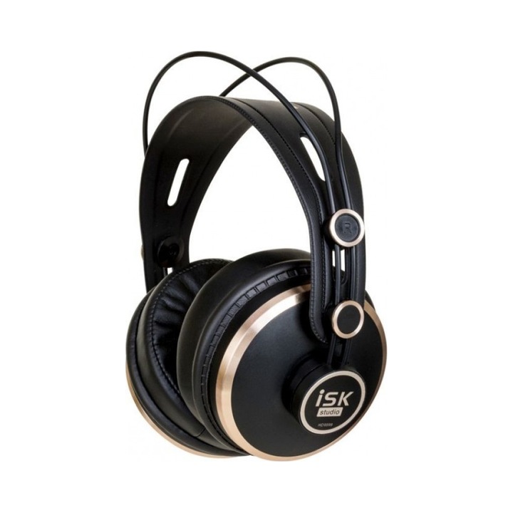 Casti ISK HD9999 inchise, bass puternic, negru, cablu 3m+1.5m