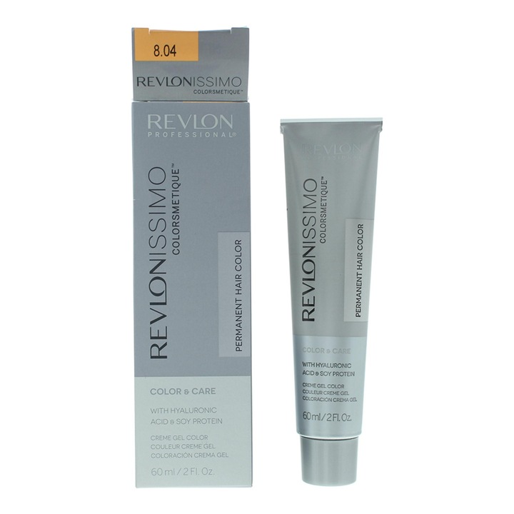 Vopsea de păr, Revlonissimo Colorsmetique, 8.04 Blond aramiu deschis, 60 ml