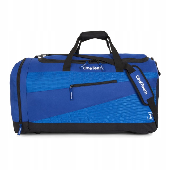 OneTeam Sebastiano sporttáska, 50 l, kék, cipőtartó rekesszel, poliészter anyag