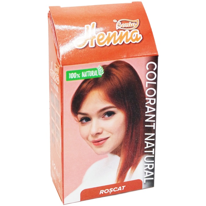 Vopsea de păr Henna Sonia, Roscat aramiu, 100g, fără amoniac, protecție naturală