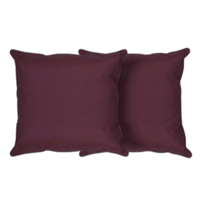 Set de 2 Huse Perna Impermeabile LILENO HOME, 45x45 cm, culoare visiniu