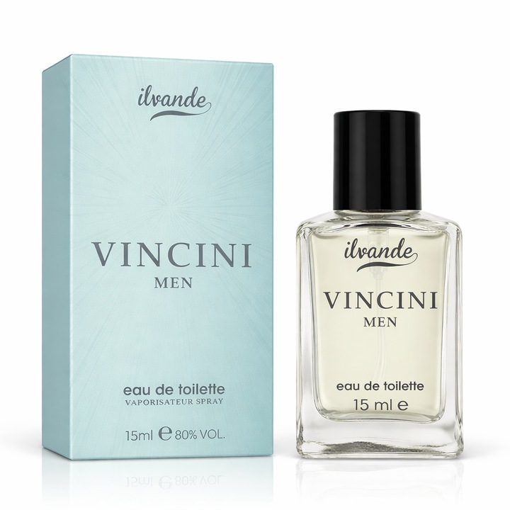 Vincini Men Eau de Toilette, Ilvande, friss-aromás, 15 ml