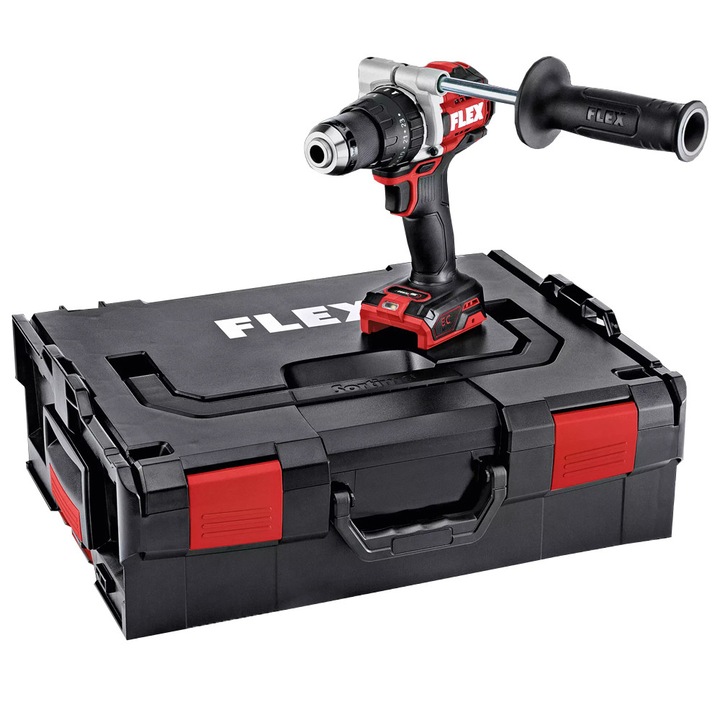 Masina de gaurit si insurubat cu percutie Flex PD 2G 18.0-EC HD, cuplu maxim 158 Nm, compatibila cu acumulatori Li-Ion 18V, in valiza L-BOXX®