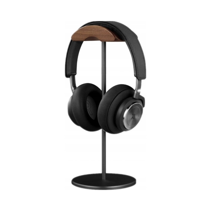 Стойка за слушалки, Mozos HS Supreme, минималистичен дизайн, дърво и алуминий, 12x12x29см