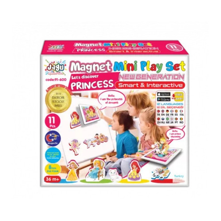 Joc educativ Akar, Set de 11 magneți, 7mm, realitate augmentată