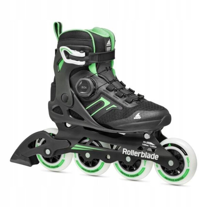 Rollerblade Macroblade 90 BOA W fitnesz görkorcsolya, fekete/menta, 38-38.5 EU, BOA fűzőrendszer, 4x90 mm kerekek