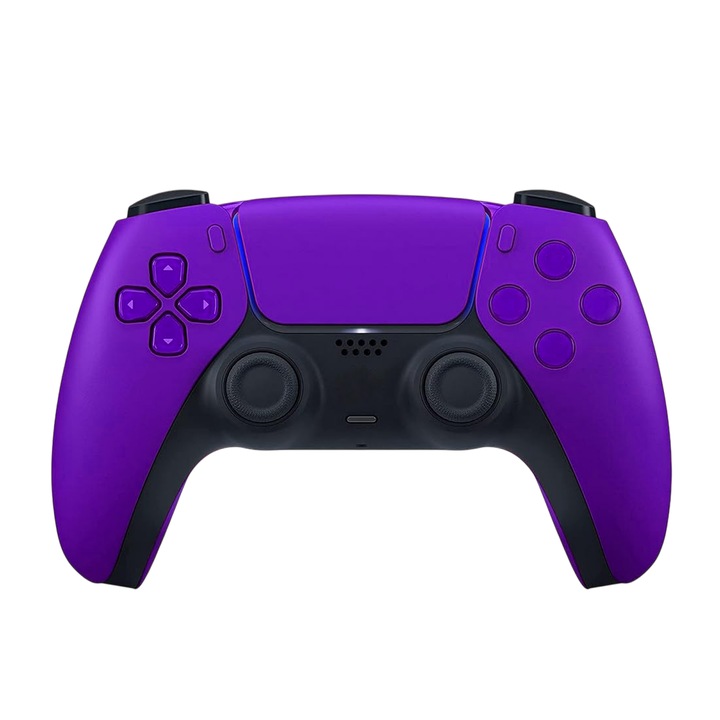 Controller Wireless, Compatibil PS 5 doar cu jocuri din PS4, PS 4 CONSOLE, PS 4 PRO, PS 4 SLIM, SMARTPHONE, PC GAMES D-INPUT SI X-INPUT HJS-1, Dual-Sense, Speaker Incorporat, Screen-Touch, Stronge Vibratii, Incarcare TYPE-C, mov inchis, HAPPY JOKER®